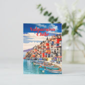 Valparaíso Reisbare Affiches -Chili Reizen P Briefkaart (Staand voorkant)