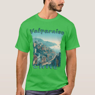 Valparaiso stad Chili havenstad heuvel koloniaal w T-shirt