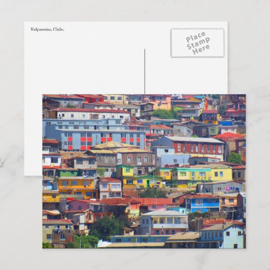 valparaíso - stadskleuren briefkaart (Voorkant / Achterkant)