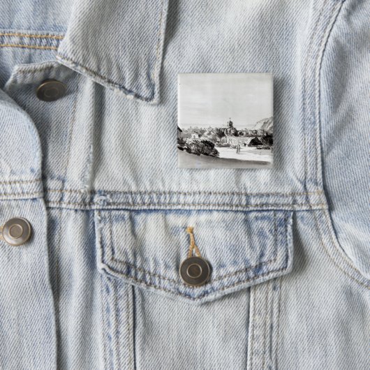 Valparaiso Vierkante Button 5,1 Cm (In situ)