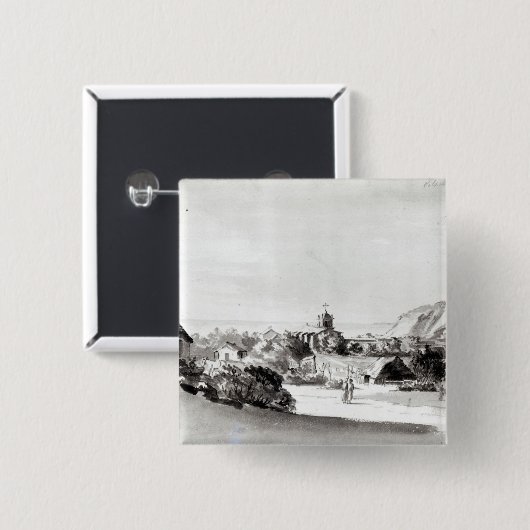 Valparaiso Vierkante Button 5,1 Cm (Voorkant /achterkant)