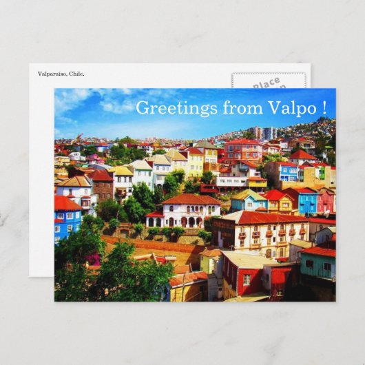 valpo chile briefkaart (Voorkant / Achterkant)