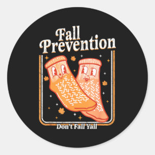 Valpreventie Val niet allemaal Fysiotherapie Ronde Sticker