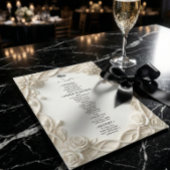 Vals 3D gebeeldhouwd stucwerk bloemenrand Menu