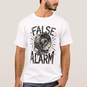 Vals Alarm Mechanisch Oog Ontwricht Grafisch T-shirt