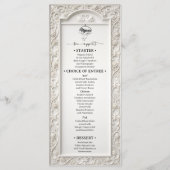 Vals geëmbosseerd ivoor gesneden bloem barok menu (Voorkant)
