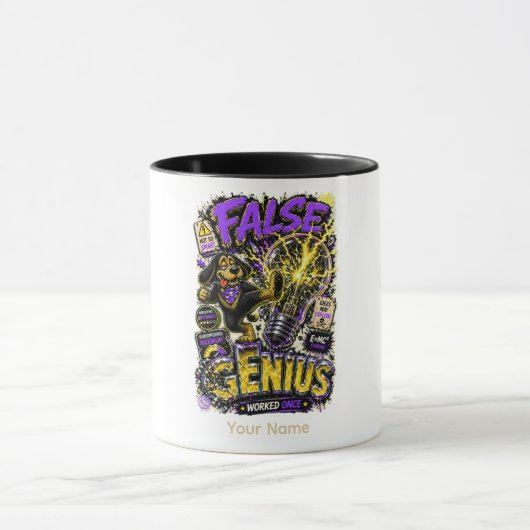Vals Genie Gepersonaliseerd Grappig Sarcasme Mok (Midden)