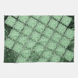 Vals keramiek, gesimuleerde grammen- en wanddelen. theedoek