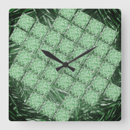 Vals keramiek, gesimuleerde grammen- en wanddelen. vierkante klok