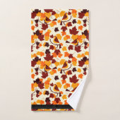 Valsbladeren en vogels bad handdoek (Handdoek)