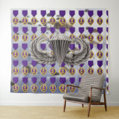 VALSCHERMEN, PURPEREN HART en AIRBORNE WINGS Wandkleed (In Situ (horizontaal))