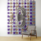 VALSCHERMEN, PURPEREN HART en AIRBORNE WINGS Wandkleed (In situ)