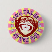 Valse 100% Funny Monkey Badge Ronde Button 5,7 Cm (Voorkant)