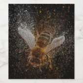 Valse bijen zijn Magisch Wijn Etiket (Enkel label)