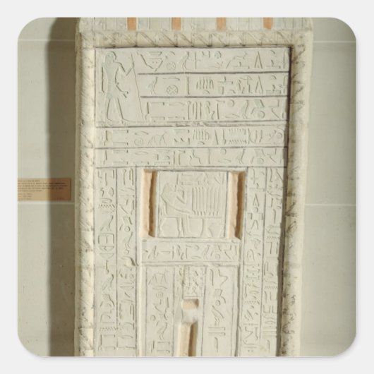 Valse deur van Sheshi, c.2300-2200 BC (geschilderd Vierkante Sticker (Voorkant)