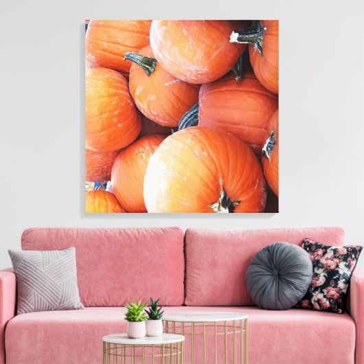 Valse pompoenstapel canvas afdruk (Insitu (Woonkamer))