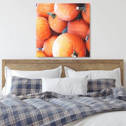 Valse pompoenstapel canvas afdruk (Insitu (Slaapkamer))