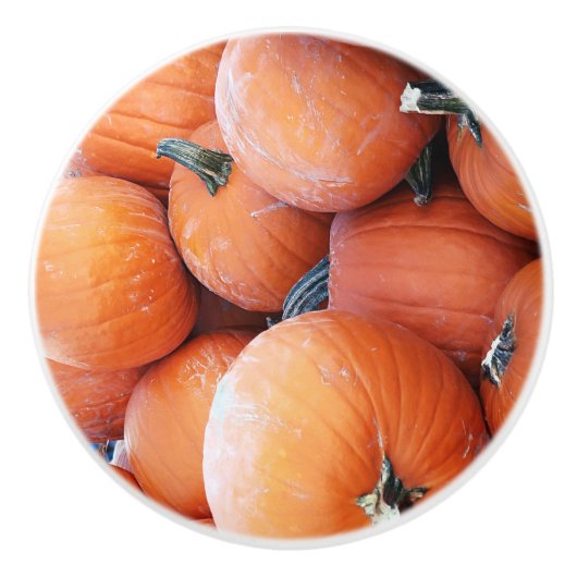 Valse pompoenstapel keramische knop (Voorkant)