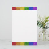 Valse regenbooggradiënt briefpapier (Staand voorkant)