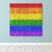 Valse regenbooggradiënt canvas afdruk (Insitu (Houten vloer))