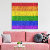 Valse regenbooggradiënt canvas afdruk (Insitu (Woonkamer))