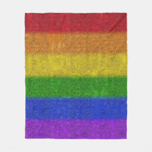 Valse regenbooggradiënt fleece deken