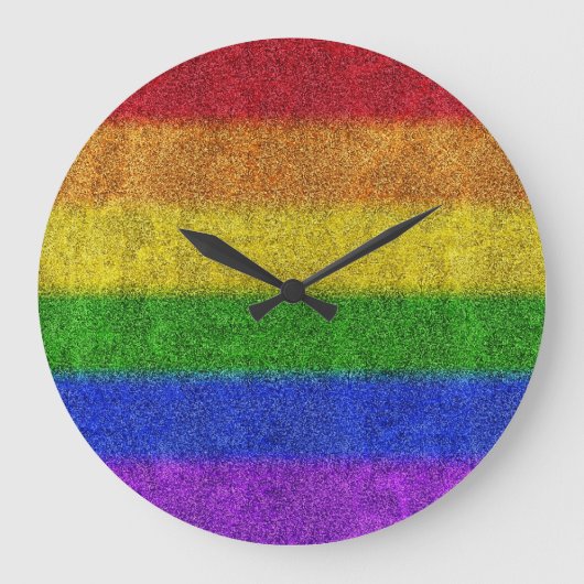 Valse regenbooggradiënt grote klok (Voorkant)