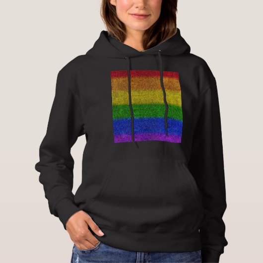 Valse regenbooggradiënt hoodie (Voorkant)