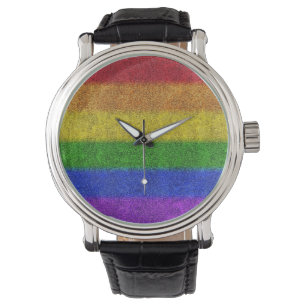Valse regenbooggradiënt horloge