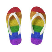 Valse regenbooggradiënt kinder teenslippers (Voetbed)