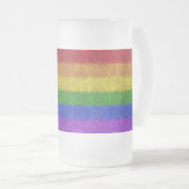 Valse regenbooggradiënt matglas bierpul (Voorkant rechts)
