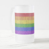 Valse regenbooggradiënt matglas bierpul (Voorkant links)