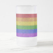 Valse regenbooggradiënt matglas bierpul (Center)