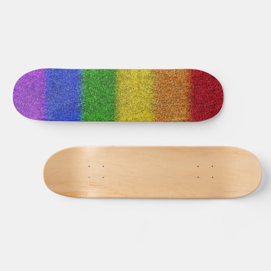 Valse regenbooggradiënt persoonlijk skateboard (Horizontaal)