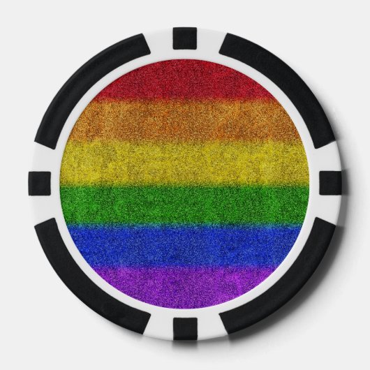 Valse regenbooggradiënt pokerchips (Voorkant)