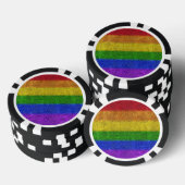 Valse regenbooggradiënt pokerchips (Opstapeling)