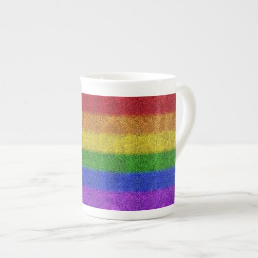 Valse regenbooggradiënt porselein kop (Voorkant rechts)