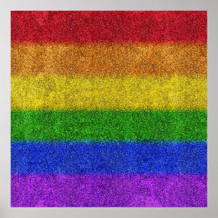 Valse regenbooggradiënt poster