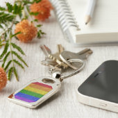 Valse regenbooggradiënt sleutelhanger (Zijkant)