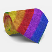 Valse regenbooggradiënt stropdas (Opgerold)