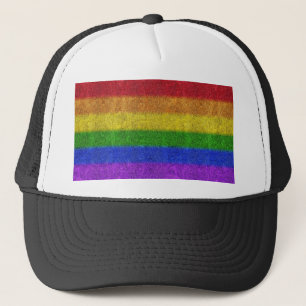 Valse regenbooggradiënt trucker pet