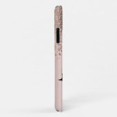 Valse Wimpers Zwart Glitter Diamanten Roze Goud Case-Mate iPhone Case (Achterkant/rechts)