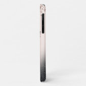 Valse Wimpers Zwart Glitter Diamanten Roze Goud Case-Mate iPhone Case (Achterkant/links)