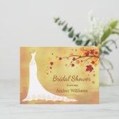 Valsherfstbladeren, Vrijgezellenfeest voor trouwbo Kaart (Staand voorkant)