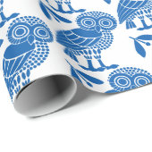 Valsymbool van gemeente Athene embleem owl bi Cadeaupapier (Rol Hoek)