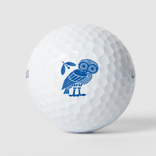 Valsymbool van gemeente Athene embleem owl bi Golfballen