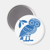 Valsymbool van gemeente Athene embleem owl bi Magneet (Voorkant / Achterkant)