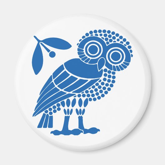 Valsymbool van gemeente Athene embleem owl bi Magneet (Voorkant)