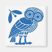 Valsymbool van gemeente Athene embleem owl bi Magneet (Voorkant)