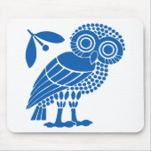 Valsymbool van gemeente Athene embleem owl bi Muismat (Voorkant)